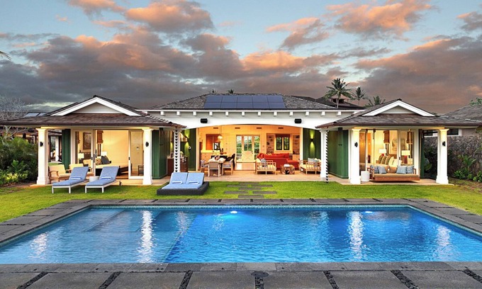 Poipu Casa | Hale Leilani: Plantation Villa w/ Ocean View, Pool