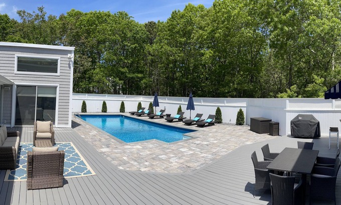 Quogue Casa | Hamptons Home in Quogue Village With Pool and Minutes From Beach