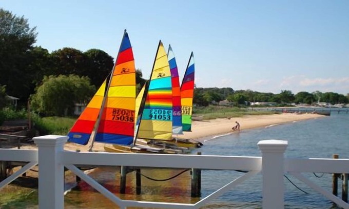 Hampton Bays Casa | Hamptons Frente al mar con playa privada y piscina