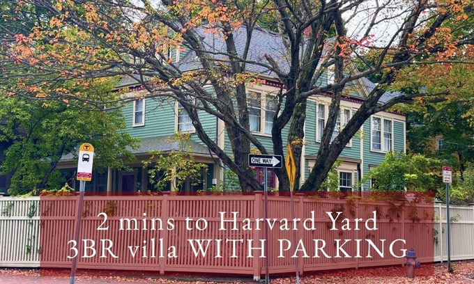 Mid-Cambridge Casa | Harvard Sq 3BR House w/parking