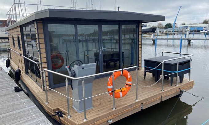 Barth Alquiler De Eote | Hausboot Fjord Vineta mit Biosauna in Barth