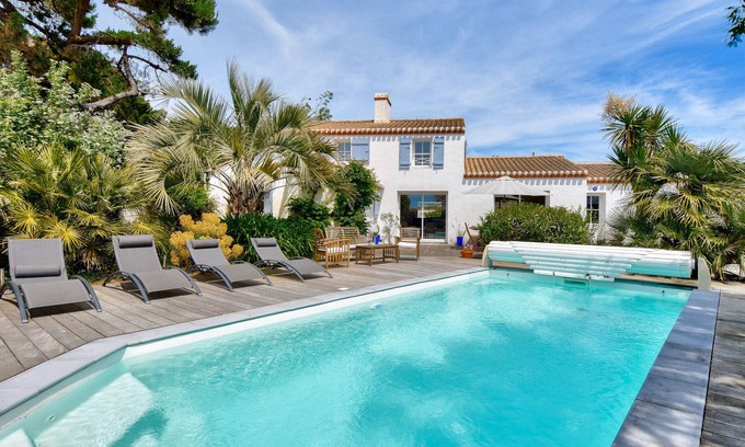 Noirmoutier-en-l'Ile Chalet De Esquí | Piscina climatizada, playa a 800m, villa para 8