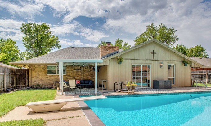 Enid Casa | Heated Pool! Family-friendly House with Coffee Bar