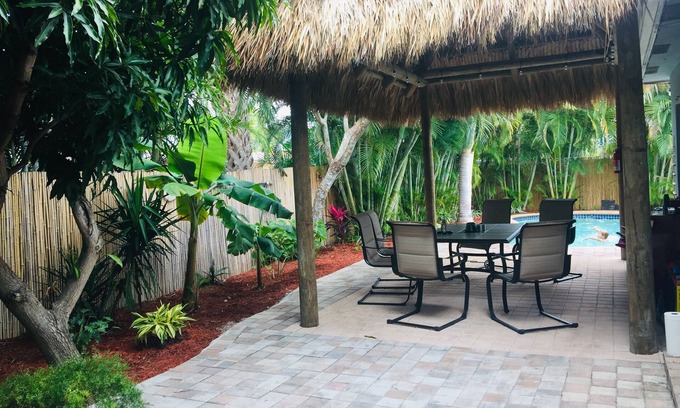 Imperial Point Casa | Casa soleada de Fort Lauderdale / Tiki Hut / Piscina climatizada