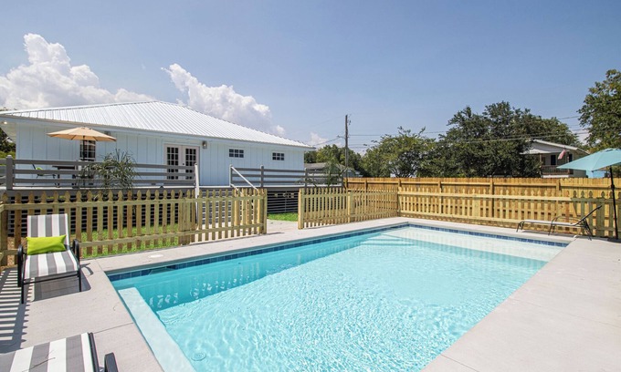Waveland Casa | Heated Pool, Walk 2 Beach, 3 King Beds, Sand Volleyball, Firepit, Pet Friendly