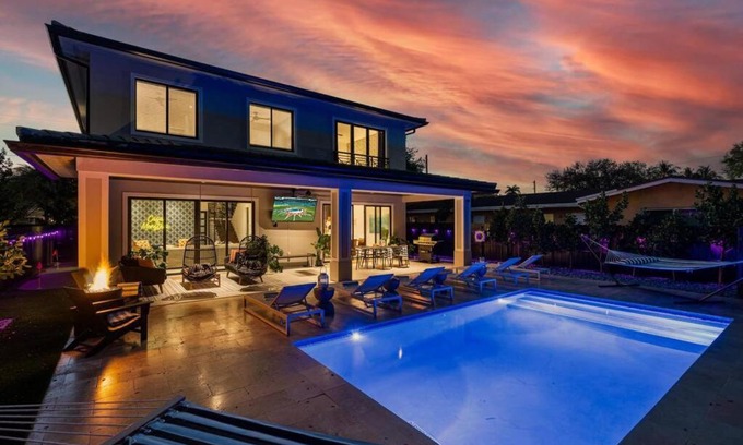 Riverside Park Casa | Heated Saltwater Pool, Arcades, Golf - 5min to Las Olas Boulevard