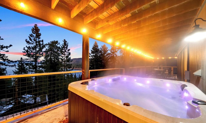 Zephyr Cove Casa | Heavenly lakeview home with hot tub and large kitchen Luxe42