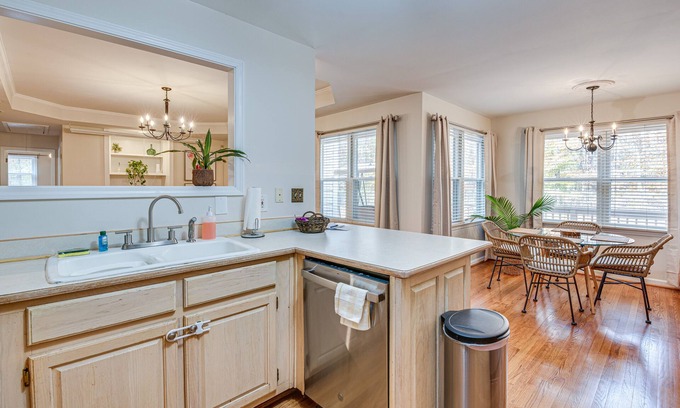 Covington Cabaña | Historic Covington Getaway w/ Fireplace & Yard!