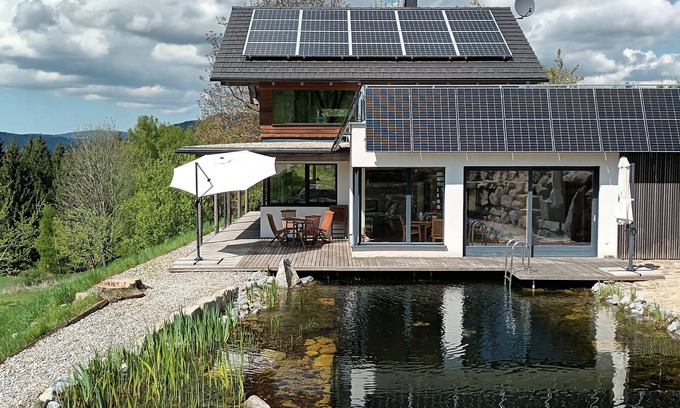 Sankt Leonhard bei Freistadt Casa | Casa de vacaciones 'Am Teich' con vistas a la montaña, terraza privada y Wi-Fi