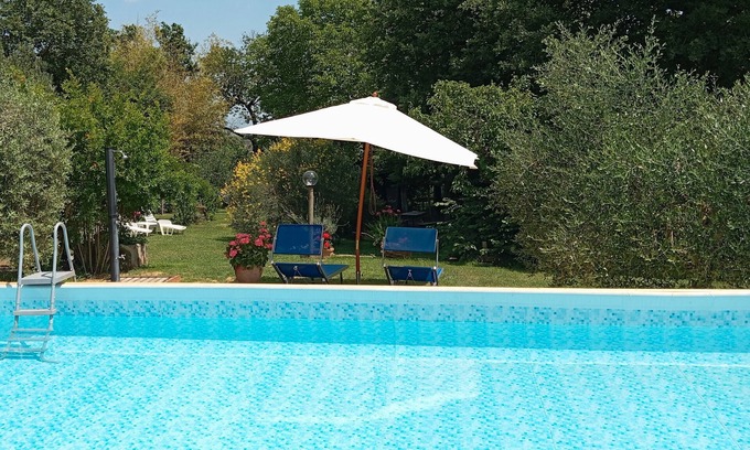 Chiusi Apartamento | Apartamento vacacional "Casa Vacanze Mongili" con piscina privada, balcón y Wi-Fi