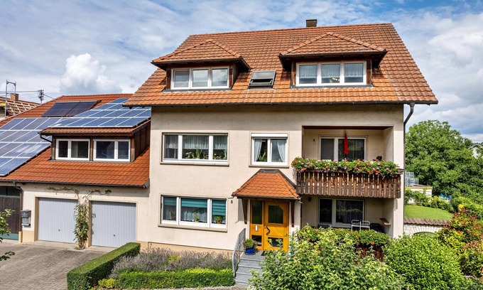 Leiselheim Apartamento | Apartamento vacacional "Schneider" con vistas a la montaña, jardín comunitario y wifi