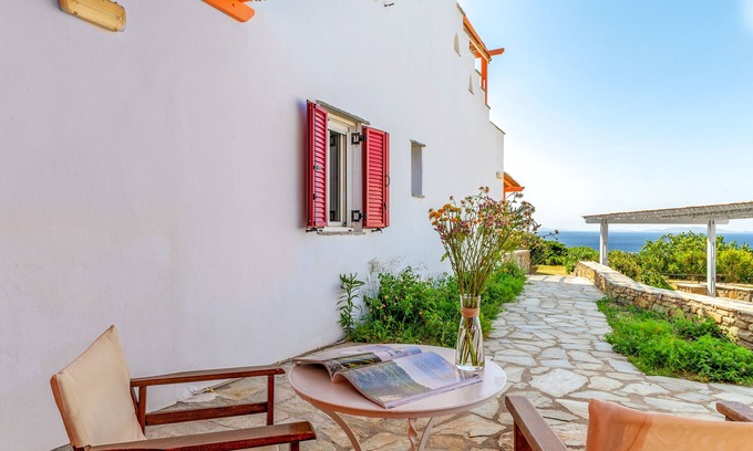 Agios Ioannis Casa | Casa de vacaciones 'Anemologio 204 Tinos' con vistas al mar, Wi-Fi y aire acondicionado