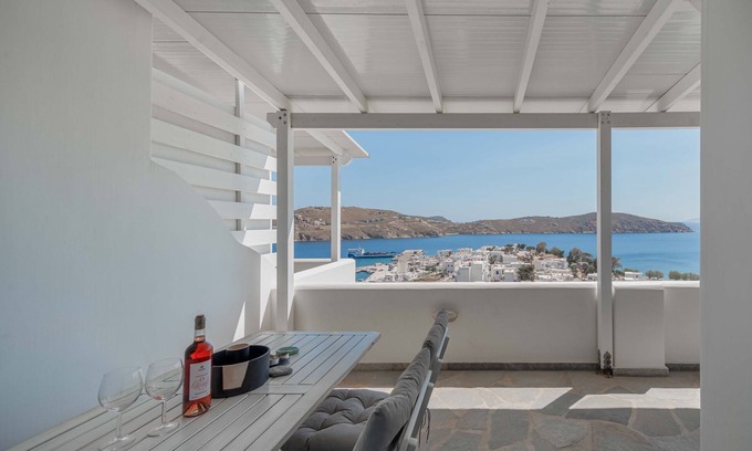 Livadi Casa | Casa de vacaciones 'Bella Vista' con vistas al mar, Wi-Fi y aire acondicionado