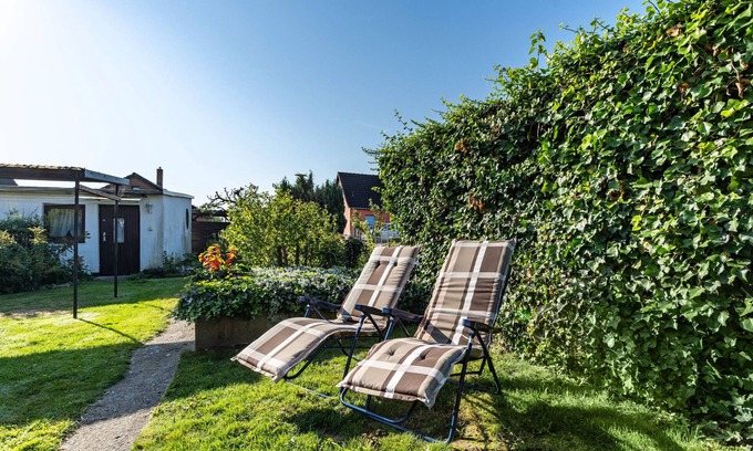 Franken Siedlung Casa | Casa de vacaciones 'Ferienhaus Stine Stralsund Ostsee' con terraza privada, jardín privado y Wi-Fi