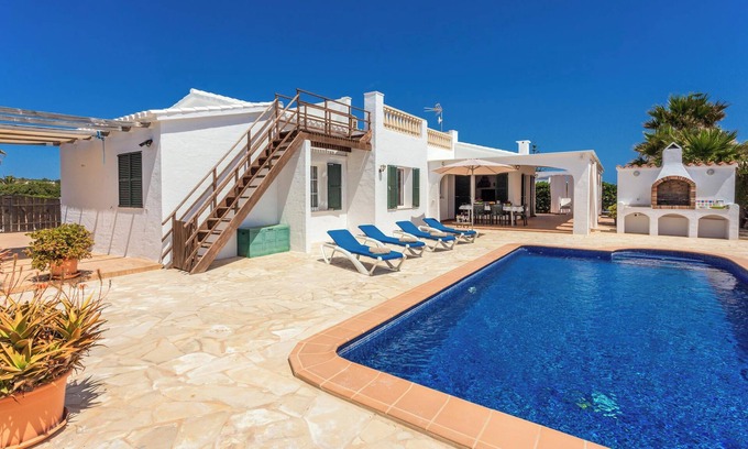 Cap d'en Font Casa | Casa de vacaciones Racó Blau con vistas al mar, piscina, Wi-Fi, jardín y aire acondicionado