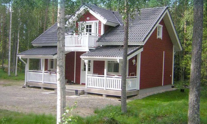 Paltamo Casa | Casa vacacional con sauna de playa en el lago y playa propia