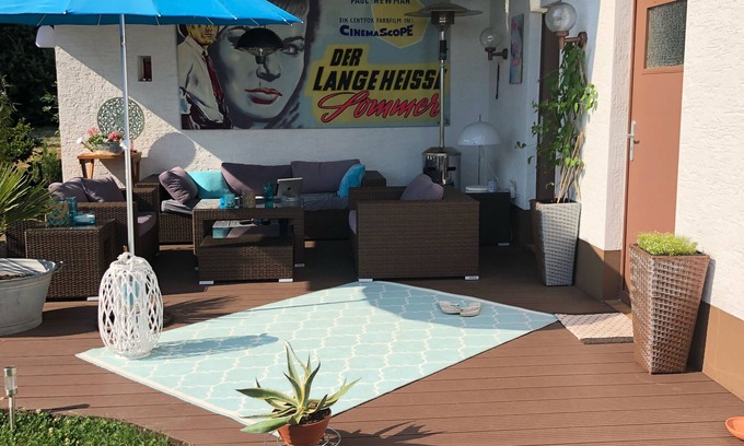 Reiskirchen Casa | Casa de vacaciones con terraza en el corazón de la naturaleza, Reiskirchen Hessen | WiFi, perro ok
