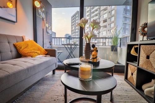 Nunoa Apartamento | HOM I A Pasos Del Metro Nuble Depto 2PAX en Nunoa