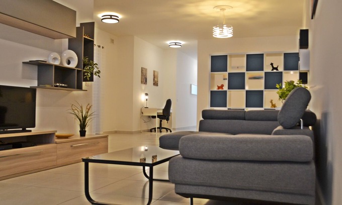 Marsaxlokk Apartamento | Home a few meters from promenade, restaurants, beach, bus stop & parking.