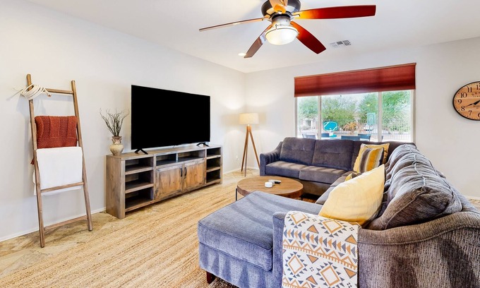 Greer Ranch North Casa | Home with private pool, amazing outdoor area, firepit, movie room, & home office