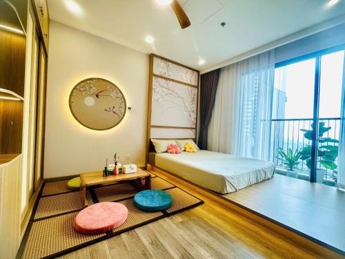 Van Giang Apartamento | Homestay studio Haven Park Ecopark view bể bơi, phong cách Nhật