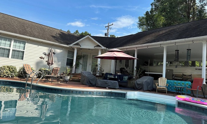 Aiken Casa | Horse country in a beautiful, cozy, pool house. You will love your stay.