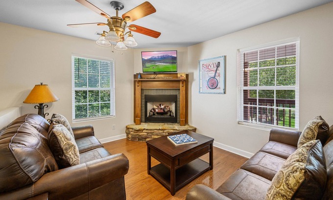 Gatlinburg - Pigeon Forge Cabaña | Hot Tub, Swing, and Privacy! No steep mountain roads. Close to parkway