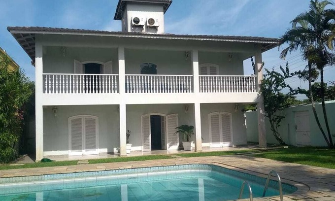 Jardim Mar e Ceu Casa | House 2 suites, swimming pool, barbecue, wi-fi - Mar Casado and Pernambuco Beach - Guaruja
