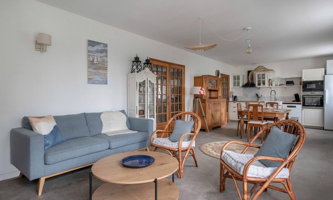 Saint-Jacques Chalet De Esquí | Casa para 10 cerca de la playa en Sarzeau