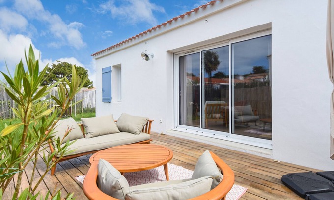 Barbatre Chalet De Esquí | Casa para 4 - jardín - 600m de la playa