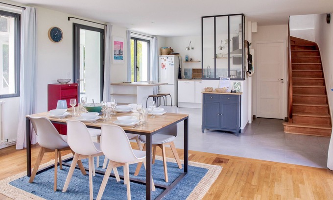 Loctudy Chalet De Esquí | House for 7 - Large garden - 950m from the beach
