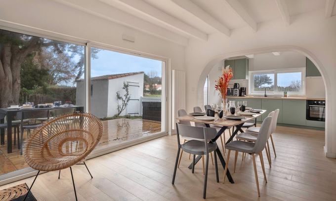 La Bernerie-en-Retz Casa | Casa para 8, con jacuzzi a 200m de la playa
