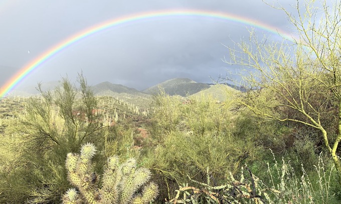 Maricopa County Cabaña | "House of light" 360' views saguaro forests, canyons, mesas & mountains