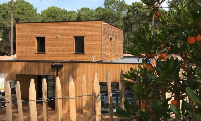 Maubuisson Casa | Casa con piscina entre lago y mar