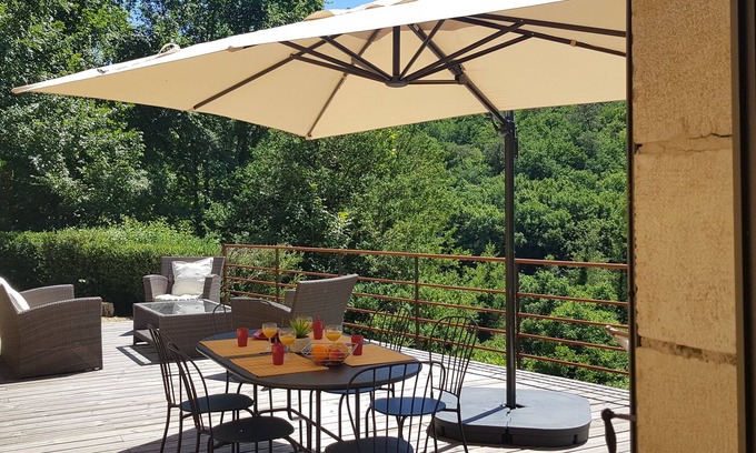 Milhac Casa | Casa con piscina Midi-Pyrénées, Lot, Francia