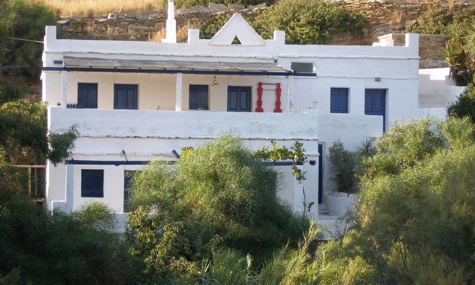 Ios Villa | Casa con vista al mar y la playa