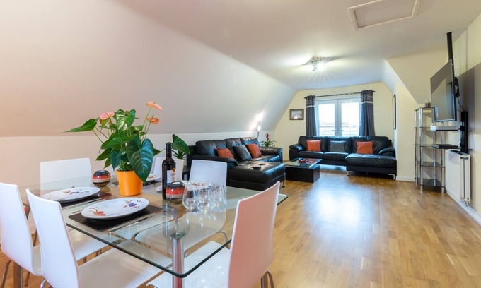 St Ives Apartamento | Enorme apartamento de lujo moderno ático con cama king size