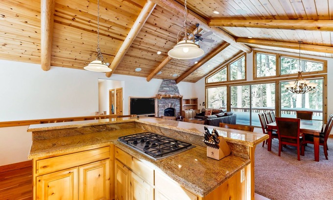 Tahoe Pines Casa | Idyllic nature oasis with water views, patio & fireplace - near skiing