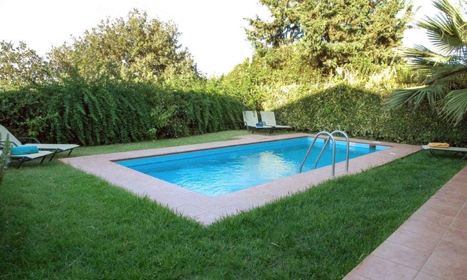 Prines Villa | Impressive Rethymno Villa | 3 Bedrooms | Villa Kiriya | Private Garden | Private Outdoor Pool | BBQ | Outdoor Sitting and Dining Area | Prines