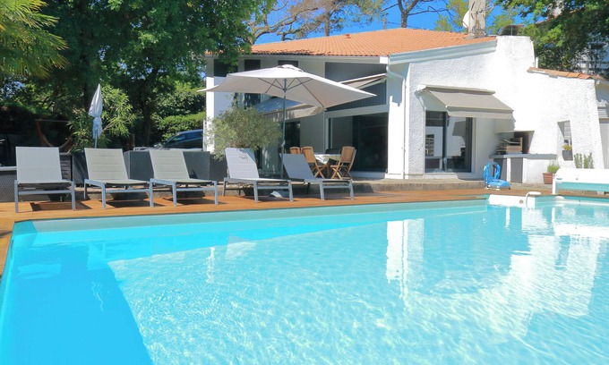 Pyla-sur-Mer Villa | En absoluta calma Arquitecto diseñado villa 6/8 pers - Piscina climatizada en Pyla
