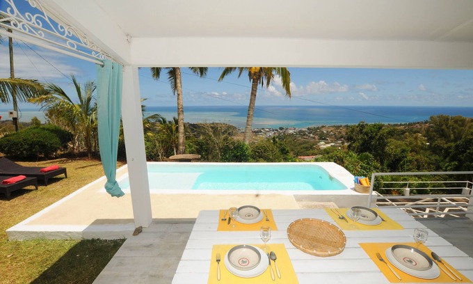 Oyster Bay Casa | En Rodrigues, pequeña y hermosa casa con magníficas vistas al mar y piscina