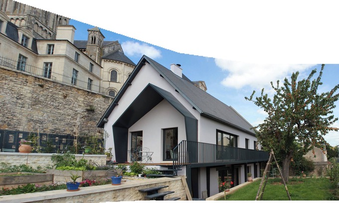 Saint-Jean Eudes Saint-Gilles Casa | En el corazón de Caen, casa contemporánea, con vistas a la abadía y jardines en terrazas.