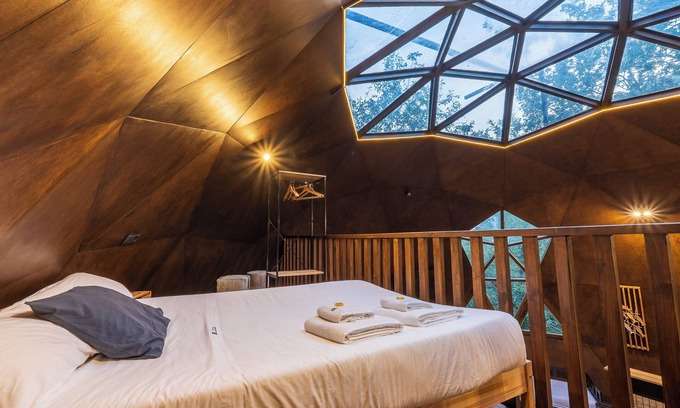Puebla del Caraminal Cabina | Domo geodésico increíble en finca de Naturaleza 100%
