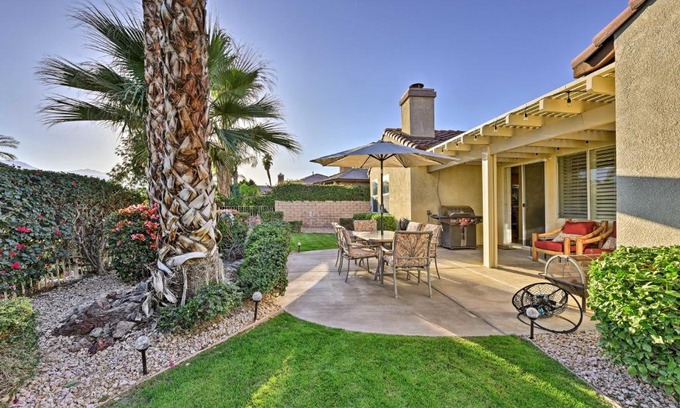 Indio Casa | Indian Palms Resort Home with Yard and Community Perks