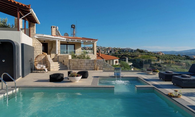 Marathitis Apartamento | Indigo private Villa with Pool-Gym-Sauna-BBQ by Hospi