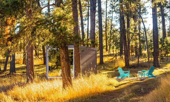 Custer Cabina | Industrial micro cabin in the forest