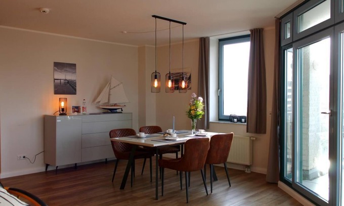 Fehmarn Apartamento | Inselblume 55 - Vacation home in the Strandburg with dog