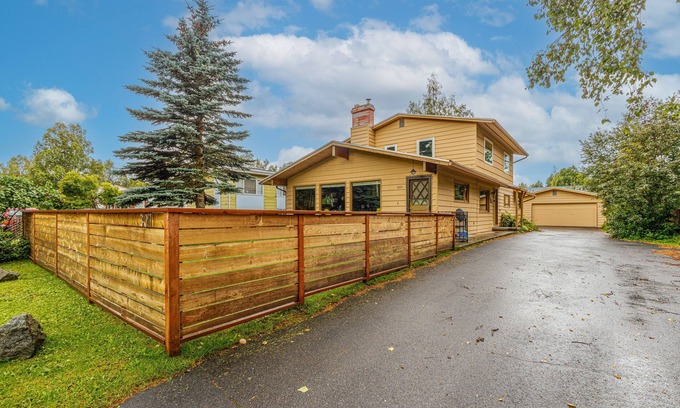 Turnagain Casa | Inviting home with fireplace, natural light, full kitchen, W/D