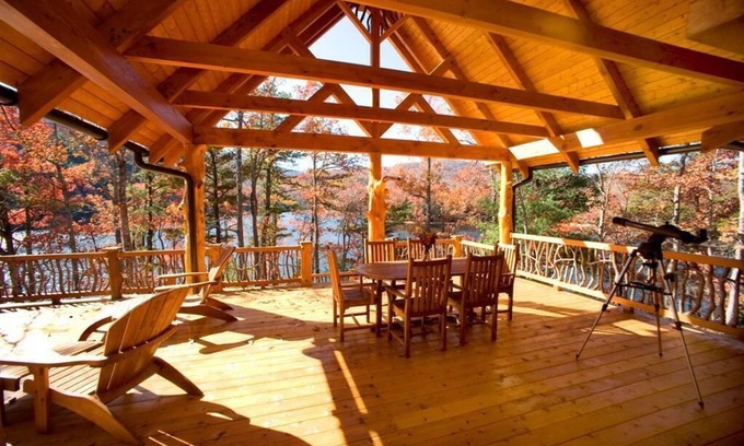 Tuckasegee Cabina | "Island Lodge" rodeado de agua