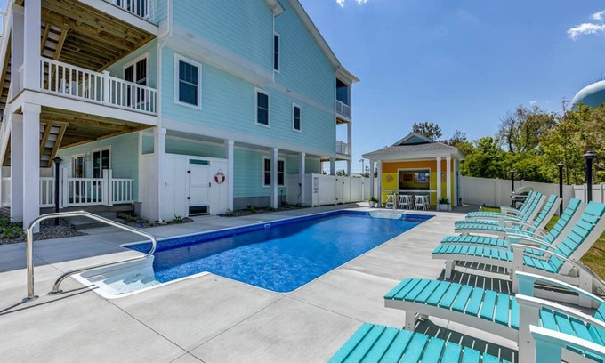 Sandbridge Casa | Island Time | 800 ft to the beach | Private Pool, Hot Tub, Dog Friendly